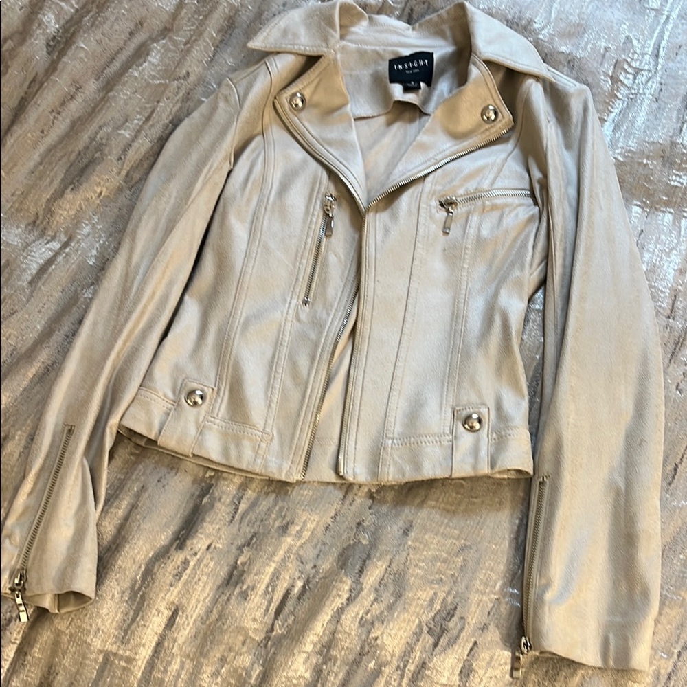Light grey/silver Insight Vegan Moto Jacket